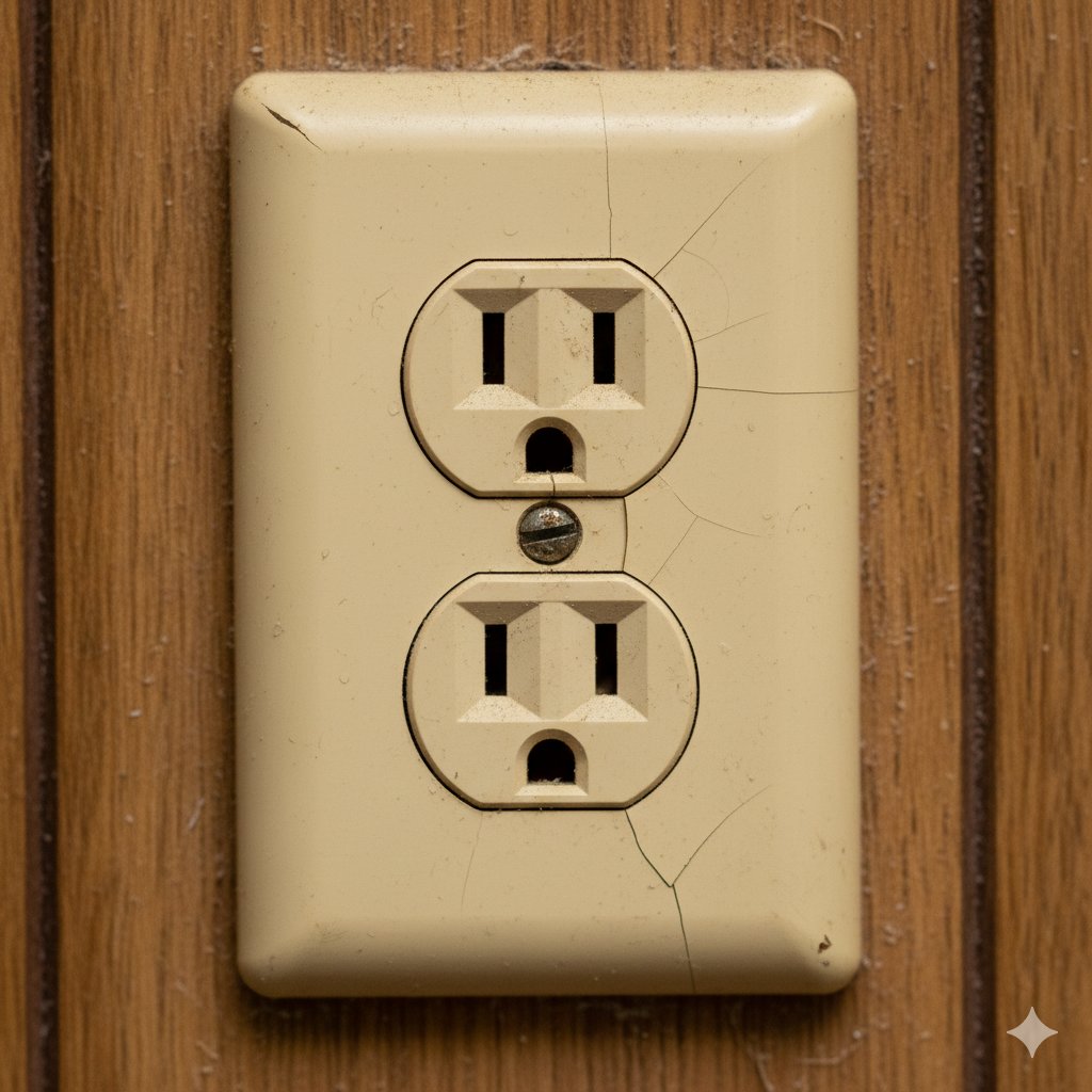 Outdated electrical outlet